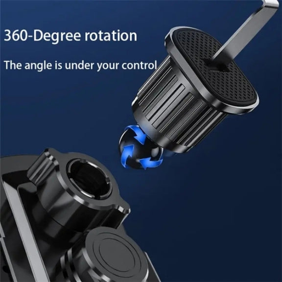 A6 Car Automatic Clamping Phone Holder 15W Magnetic Wireless Charger(Black)