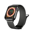 For  Apple Watch 7 45mm Milan Double Magnetic Steel Mesh Watch Band(Gray) - Watch Bands by PMC TechLife | Online Shopping South Africa | PMC TechLife