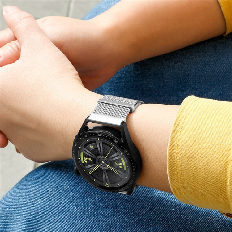 For Huawei Watch Buds Milan Double Magnetic Steel Mesh Watch Band(Gold)
