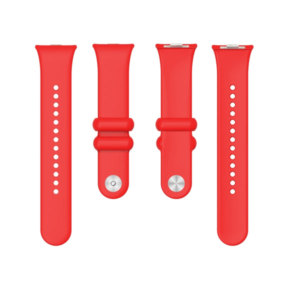 For Xiaomi Mi Band 8 Pro Solid Color Reverse Buckle Silicone Watch Band(Red)