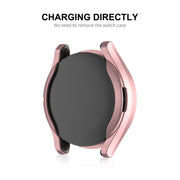 For Samsung Galaxy Watch6 44mm ENKAY Hat-Prince Full Coverage Electroplated Soft TPU Case with Screen Protection(Rose Gold)