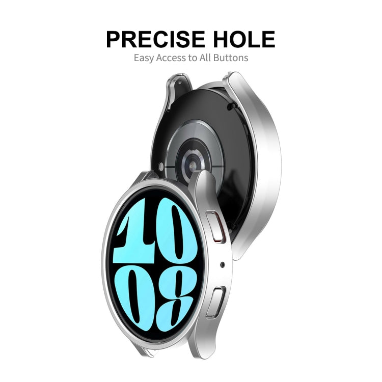 For Samsung Galaxy Watch6 40mm ENKAY Hat-Prince Electroplated Hard PC Case + 0.2mm 9H Glass Screen Protector(Black)