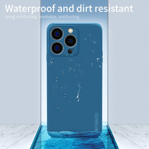 For iPhone 15 Pro PINWUYO Sense Series Liquid Silicone TPU Phone Case(Blue)