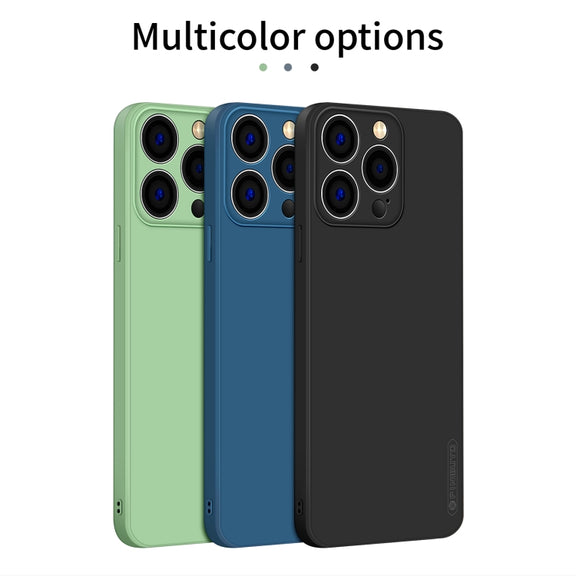 For iPhone 15 Pro PINWUYO Sense Series Liquid Silicone TPU Phone Case(Blue)