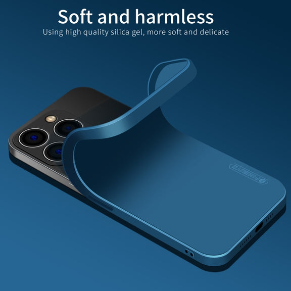 For iPhone 15 Pro Max PINWUYO Sense Series Liquid Silicone TPU Phone Case(Blue)