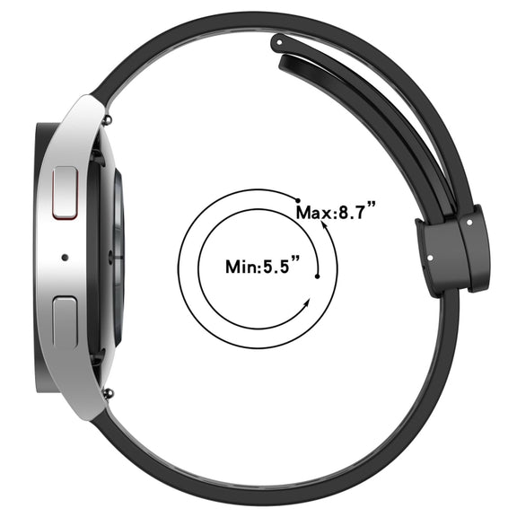 Compatible with Garmin Vivoactive3 Music 20mm Folding Magnetic Clasp Silicone Watch Band(Space Ash)