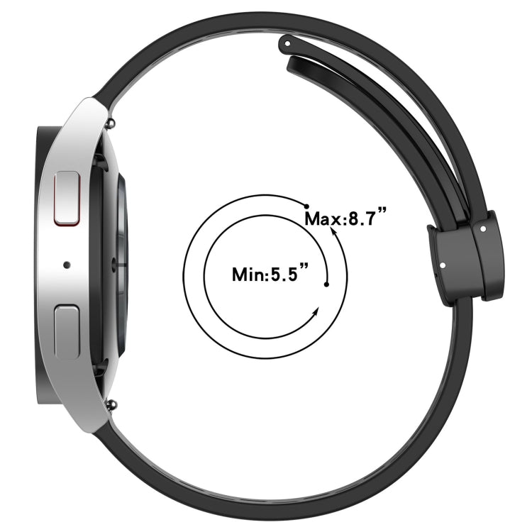 Compatible with GarminMove Trend 20mm Folding Magnetic Clasp Silicone Watch Band(White)