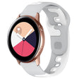 For Samsung Galaxy Watch Active 20mm Double Color Silicone Watch Band(Gray+White) - Watch Bands by PMC TechLife | Online Shopping South Africa | PMC TechLife