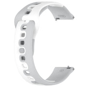 For Samsung Galaxy Watch Active 20mm Double Color Silicone Watch Band(Gray+White)