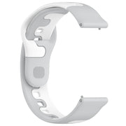 For Samsung Galaxy Watch Active 20mm Double Color Silicone Watch Band(Gray+White)