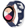 For Samsung Galaxy Watch Active 20mm Double Color Silicone Watch Band(Blue+White) - Watch Bands by PMC TechLife | Online Shopping South Africa | PMC TechLife