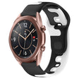 For Samsung Galaxy Watch3 41mm 20mm Double Color Silicone Watch Band(Black+White) - Watch Bands by PMC TechLife | Online Shopping South Africa | PMC TechLife