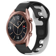 For Samsung Galaxy Watch3 41mm 20mm Double Color Silicone Watch Band(Black+Gray) - Watch Bands by PMC TechLife | Online Shopping South Africa | PMC TechLife
