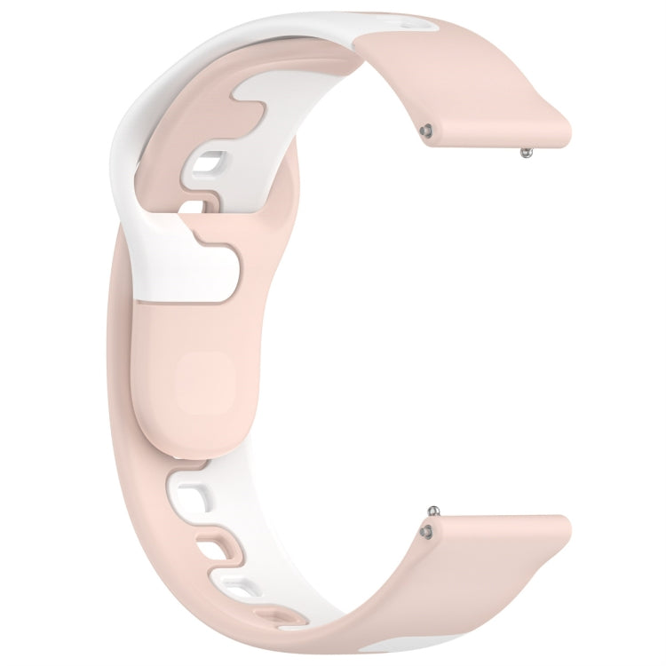 For Samsung Galaxy Watch3 41mm 20mm Double Color Silicone Watch Band(Pink+White)