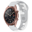 For Samsung Galaxy Watch3 41mm 20mm Double Color Silicone Watch Band(Gray+White) - Watch Bands by PMC TechLife | Online Shopping South Africa | PMC TechLife