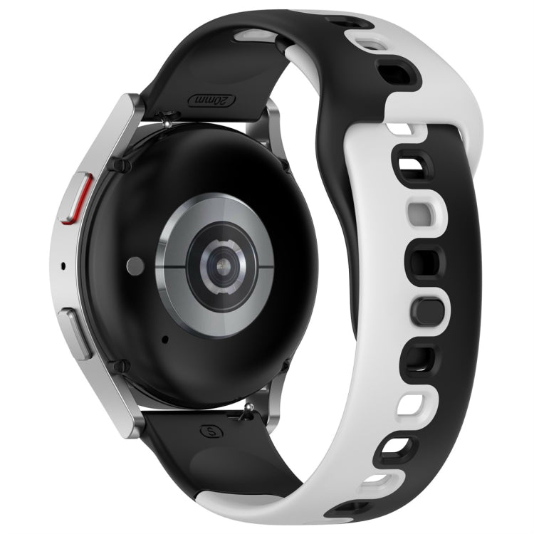 For Samsung Gear S3 Classic / Frontier 22mm Double Color Silicone Watch Band(Black+Gray)