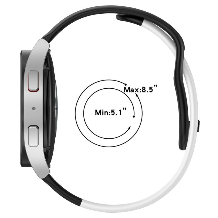 For Samsung Gear S3 Classic / Frontier 22mm Double Color Silicone Watch Band(Black+Gray)