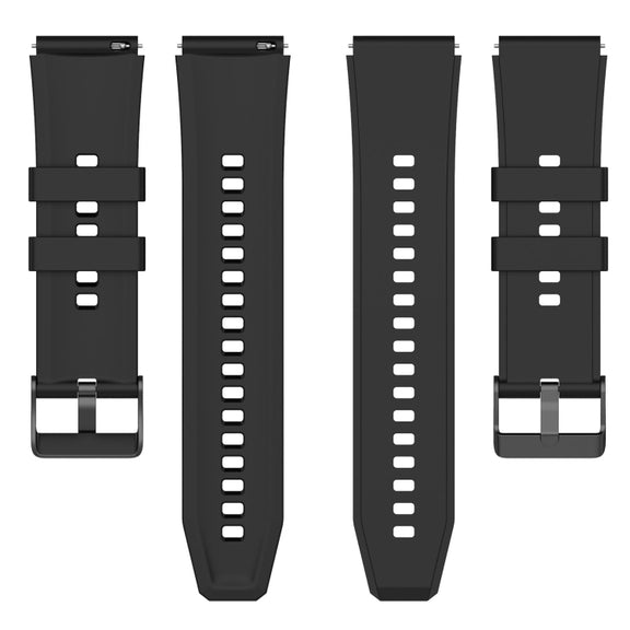 For OPPO Watch 4 Pro 22mm Solid Color Silicone Watch Band(Black)