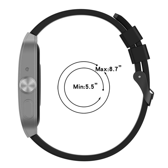 For OPPO Watch 4 Pro 22mm Solid Color Silicone Watch Band(Black)