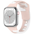 For Apple Watch 6 44mm Double Color Silicone Watch Band(Pink+White) - Watch Bands by PMC TechLife | Online Shopping South Africa | PMC TechLife