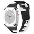For Apple Watch 6 40mm Double Color Silicone Watch Band(Black+White) - free shipping - PMC TechLife - Order now!