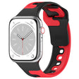 For Apple Watch 2 38mm Double Color Silicone Watch Band(Black+Red) - Watch Bands by PMC TechLife | Online Shopping South Africa | PMC TechLife