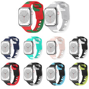 For Apple Watch Ultra 49mm Double Color Silicone Watch Band(Black+White)