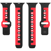 For Apple Watch SE 2022 40mm Double Color Silicone Watch Band(Grey+White)