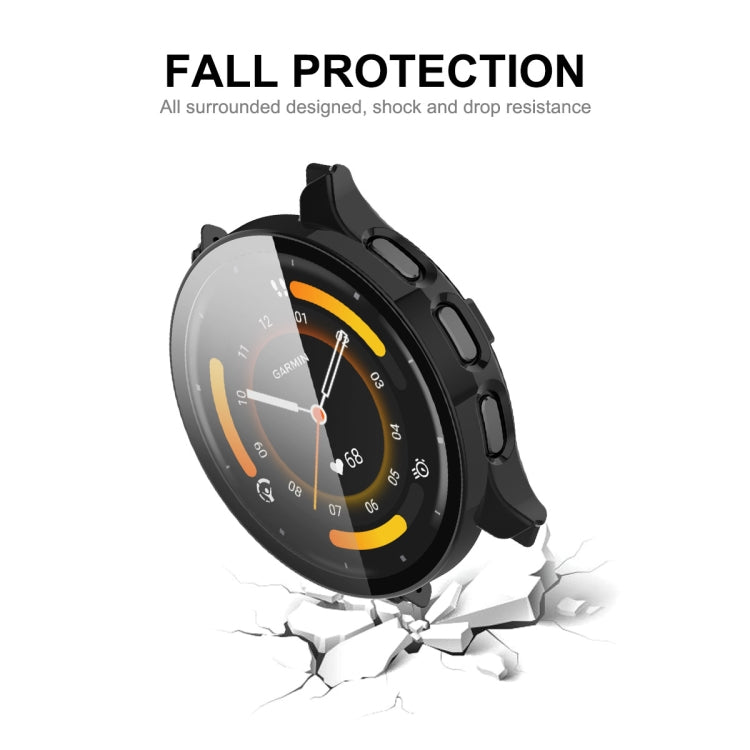 Compatible with Garmin Venu 3S ENKAY Hat-Prince Full Coverage PC + Tempered Glass Film Integrated Watch Case(Black)