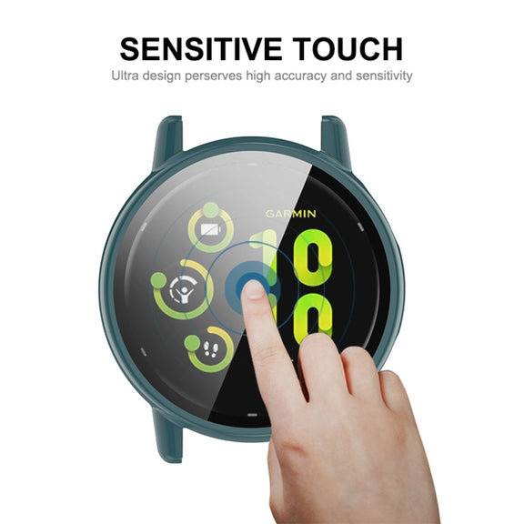 Compatible with Garmin Active 5 ENKAY Hat-Prince Full Coverage PC + Tempered Glass Film Integrated Watch Case(Pink)