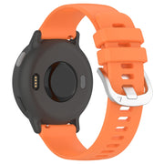 Compatible with Garmin Venu 2 Plus Liquid Glossy Silver Buckle Silicone Watch Band(Orange)