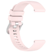 Compatible with Garmin Approach S40 Liquid Glossy Silver Buckle Silicone Watch Band(Pink)