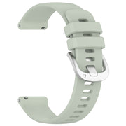Compatible with Garmin Venu 3S Liquid Glossy Silver Buckle Silicone Watch Band(Green)