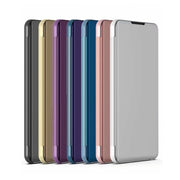 For Xiaomi 13T Pro Plated Mirror Horizontal Flip Leather Phone Case with Holder(Black)