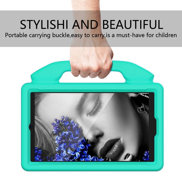 For Samsung Galaxy Tab A9 X110 Thumb Bracket EVA Shockproof Tablet Case(Glacial Green)