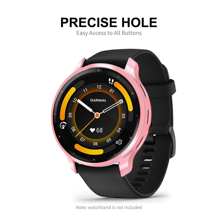 Compatible with Garmin Venu 3S ENKAY Hat-Prince Full Coverage Electroplated TPU Watch Case with Screen Protection(Gold)