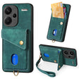For Xiaomi Redmi Note 13 Pro+ Retro Card Wallet Fold Leather Phone Case with Strap(Green) -  by PMC TechLife | Online Shopping South Africa | PMC TechLife | Buy Now Pay Later Mobicred