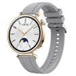 For Huawei Watch GT4 41mm Tire Pattern Silver Buckle Silicone Watch Band(Light Gray) - Watch Bands by PMC TechLife | Online Shopping South Africa | PMC TechLife