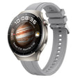 For Huawei Watch 4 Tire Pattern Silver Buckle Silicone Watch Band(Light Gray) - Watch Bands by PMC TechLife | Online Shopping South Africa | PMC TechLife