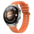 For Huawei Watch 4 Pro Tire Pattern Silver Buckle Silicone Watch Band(Orange) - free shipping - PMC TechLife - Order now!