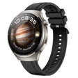 For Huawei Watch 4 Pro Tire Pattern Silver Buckle Silicone Watch Band(Black) - Watch Bands by PMC TechLife | Online Shopping South Africa | PMC TechLife