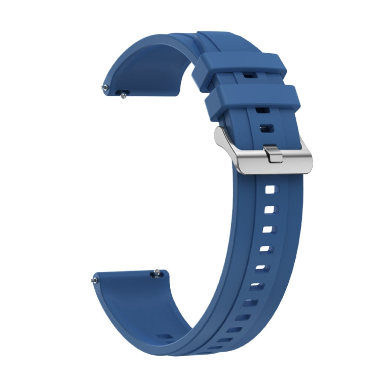 For Huawei Watch GT3 SE / Watch Buds Tire Pattern Silver Buckle Silicone Watch Band(Blue)