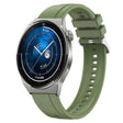 For Huawei Watch GT3 Pro 46mm Tire Pattern Silver Buckle Silicone Watch Band(Green) - Watch Bands by PMC TechLife | Online Shopping South Africa | PMC TechLife