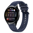 For Huawei Watch 3 / 3 Pro Tire Pattern Silver Buckle Silicone Watch Band(Midnight Blue) - Watch Bands by PMC TechLife | Online Shopping South Africa | PMC TechLife