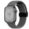 For  Apple Watch Series 8 45mm Nylon Woven Magnetic Fold Buckle Watch Band(Grey) - Watch Bands by PMC TechLife | Online Shopping South Africa | PMC TechLife
