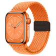 For  Apple Watch Series 3 42mm Nylon Woven Magnetic Fold Buckle Watch Band(Orange) - free shipping - PMC TechLife - Order now!