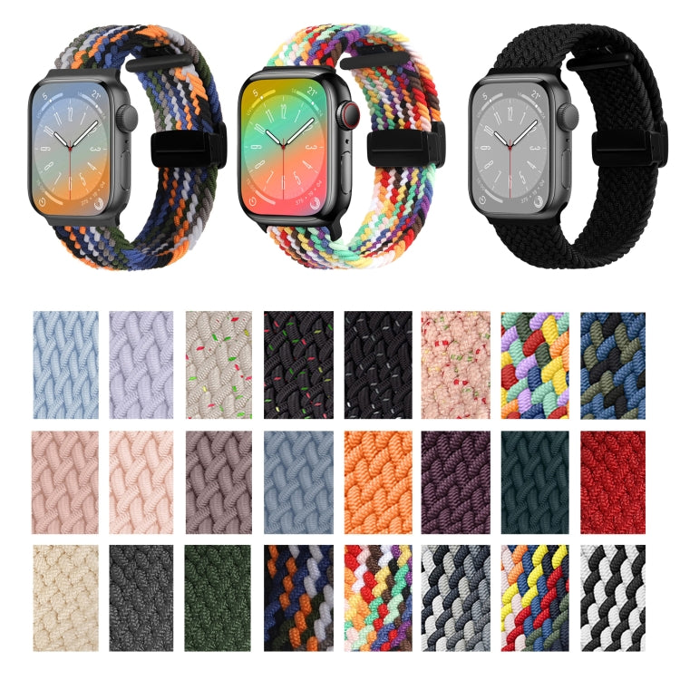 For  Apple Watch Series 4 40mm Nylon Woven Magnetic Fold Buckle Watch Band(Grey)