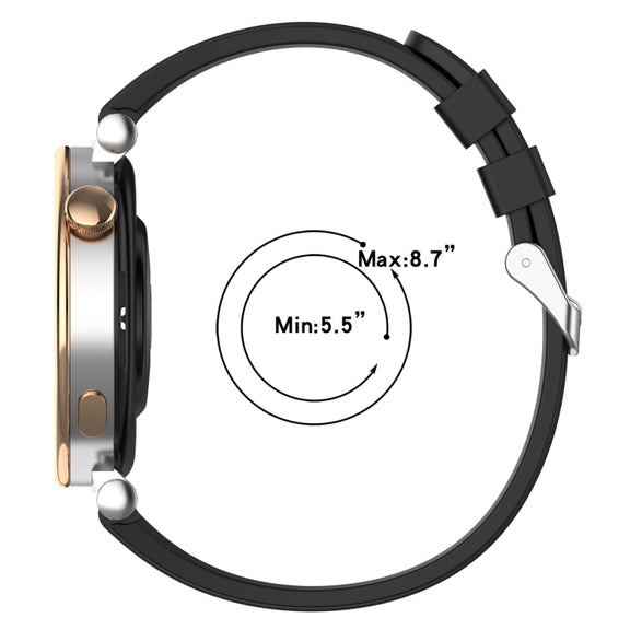 For Huawei Watch GT4 46mm Official Steps Style Silver Buckle Silicone Watch Band(Wine Red)
