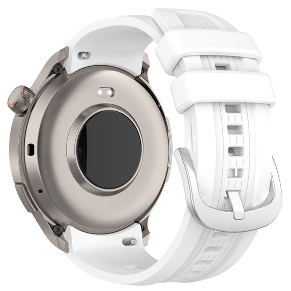 For Amazfit Balance A2286 Vertical Texture Silicone Watch Band(White)