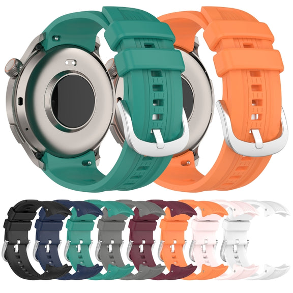 For Amazfit Balance A2286 Vertical Texture Silicone Watch Band(Wine)